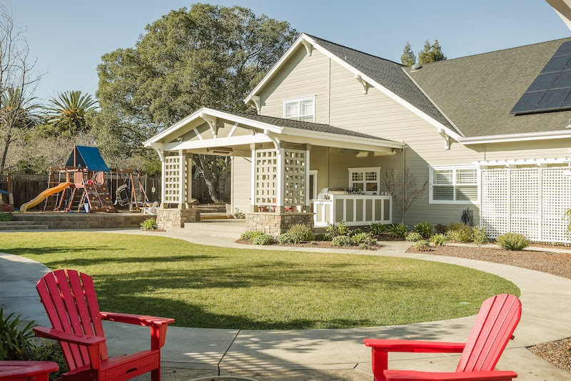 Pride and Joy, backyard and rear of the home
